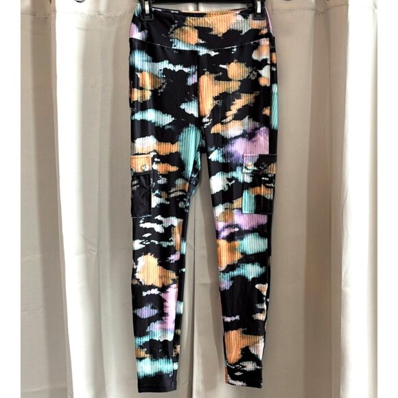 Cybergoth Womens Cargo Pants Small Abstract Grunge Wacky Maximalist Y2K 17981 - Picture 1 of 10